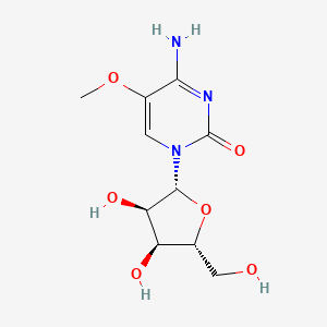 Chemical structure of 4-Amino-1-((2R,3R,4S,5R)-3,4-dihydroxy-5-(hydroxymethyl)tetrahydrofuran-2-yl)-5-methoxypyrimidin-2(1H)-one