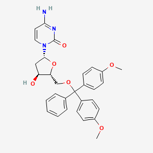 Chemical structure of 5'-O-(4,4'-dimethoxytrityl)-2'-deoxycytidine