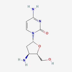 Chemical structure of 3'-Amino-2',3'-dideoxycytidine