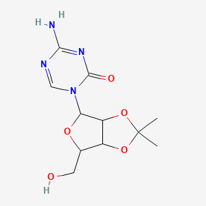 Chemical structure of 4-Amino-1-(6-(hydroxymethyl)-2,2-dimethyltetrahydrofuro[3,4-d][1,3]dioxol-4-yl)-1,3,5-triazin-2(1H)-one