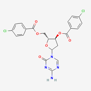 Chemical structure of 4-Amino-1-[3,5-bis-O-(4-chlorobenzoyl)-2-deoxy-D-erythro-pentofuranosyl]-1,3,5-triazin-2(1H)-one