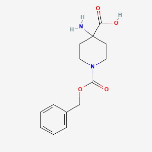 Chemical structure of 4-Amino-1-cbz-piperidine-4-carboxylic acid