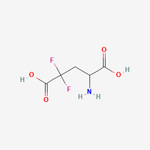Chemical structure of 4-Amino-2,2-difluoropentanedioic acid