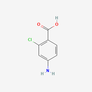 Chemical structure of 4-Amino-2-chlorobenzoic acid