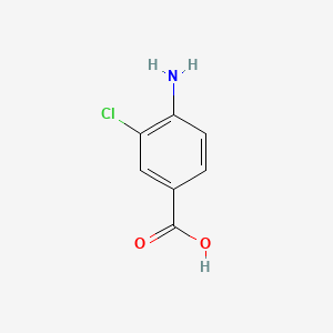 Chemical structure of 4-Amino-3-chlorobenzoic acid