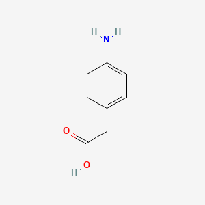 Chemical structure of 4-Aminophenylacetic acid