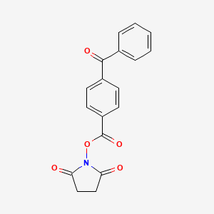 Chemical structure of N-Succinimidyl 4-Benzoylbenzoate