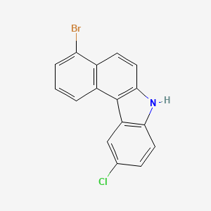 Chemical structure of 4-Bromo-10-chloro-7H-benzo[c]carbazole
