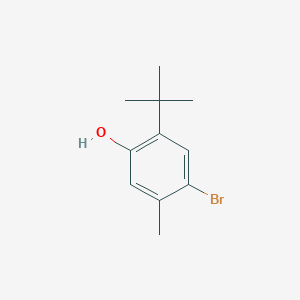 Chemical structure of 4-Bromo-2-(tert-butyl)-5-methylphenol