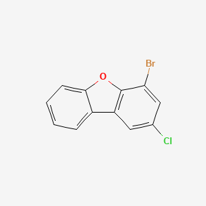 Chemical structure of 4-Bromo-2-chlorodibenzofuran