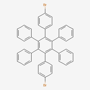 Chemical structure of 4-Bromo-4'-(4-bromophenyl)-3',5',6'-triphenyl-1,1':2',1''-terphenyl