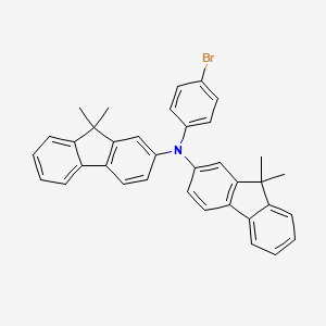 Chemical structure of 4-Bromo-N,N-bis(9,9-dimethyl-2-fluorenyl)aniline