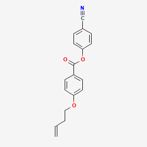 Chemical structure of 4-Cyanophenyl 4-(3-butenyloxy)benzoate