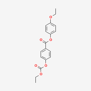 Chemical structure of 4-Ethoxyphenyl 4-((ethoxycarbonyl)oxy)benzoate