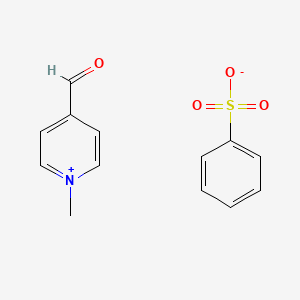 Chemical structure of 4-Formyl-1-methylpyridinium benzenesulphonate