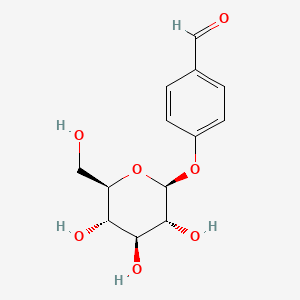 Chemical structure of 4-Formylphenyl β-D-glucopyranoside