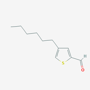 Chemical structure of 4-Hexylthiophene-2-carbaldehyde