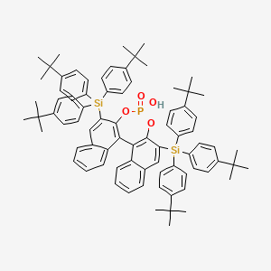 Chemical structure of 4-Hydroxy-2,6-bis(tris(4-(tert-butyl)phenyl)silyl)dinaphtho[2,1-d:1',2'-f][1,3,2]dioxaphosphepine 4-oxide