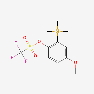 Chemical structure of 4-Methoxy-2-(trimethylsilyl)phenyl trifluoromethanesulfonate