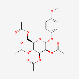 Chemical structure of 4-Methoxyphenyl 2,3,4,6-Tetra-O-acetyl-α-D-mannopyranoside