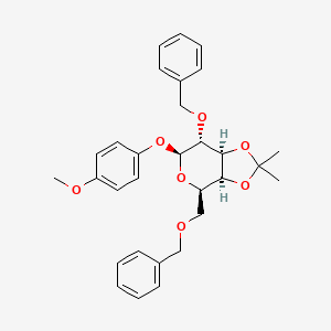 Chemical structure of 4-Methoxyphenyl 2,6-Di-O-benzyl-3,4-O-isopropylidene-β-D-galactopyranoside