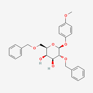 Chemical structure of 4-Methoxyphenyl 2,6-Di-O-benzyl-β-D-galactopyranoside
