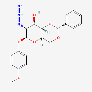 Chemical structure of 4-Methoxyphenyl 2-Azido-4,6-O-benzylidene-2-deoxy-β-D-glucopyranoside
