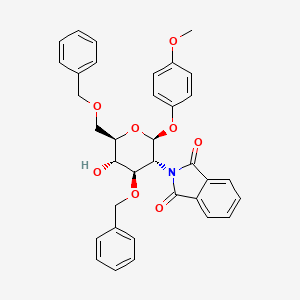 Chemical structure of 4-Methoxyphenyl 3,6-Di-O-benzyl-2-deoxy-2-phthalimido-β-D-glucopyranoside