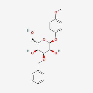 Chemical structure of 4-Methoxyphenyl 3-O-Benzyl-β-D-galactopyranoside