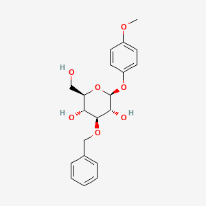 Chemical structure of 4-Methoxyphenyl 3-O-Benzyl-β-D-glucopyranoside