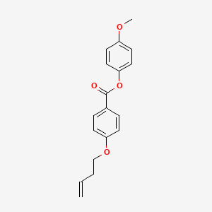 Chemical structure of 4-Methoxyphenyl 4'-(3-butenyloxy)benzoate