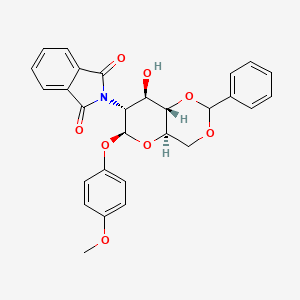 Chemical structure of 4-Methoxyphenyl 4,6-O-Benzylidene-2-deoxy-2-phthalimido-β-D-glucopyranoside