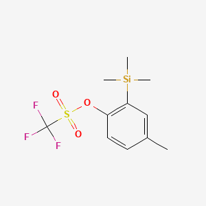 Chemical structure of 4-Methyl-2-(trimethylsilyl)phenyl trifluoromethanesulfonate