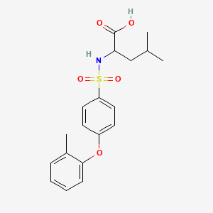 Chemical structure of ((4-(o-Tolyloxy)phenyl)sulfonyl)leucine