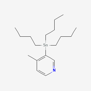 Chemical structure of 4-Methyl-3-(tributylstannyl)pyridine
