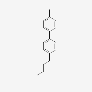 Chemical structure of 4-Methyl-4'-pentyl-1,1'-biphenyl