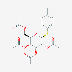 Chemical structure of 4-Methylphenyl 2,3,4,6-tetra-O-acetyl-1-thio-β-D-glucopyranoside