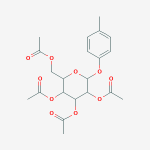 Chemical structure of 4-Methylphenyl tetra-O-acetyl-beta-D-glucopyranoside
