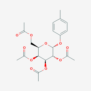 Chemical structure of 4-Methylphenyl tetra-O-acetyl-α-D-galactopyranoside