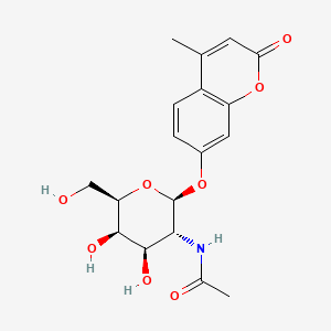 Chemical structure of 4-Methylumbelliferyl N-acetyl-β-D-galactosaminide