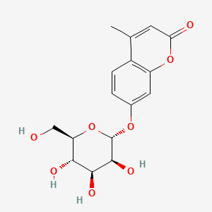 Chemical structure of 4-Methylumbelliferyl α-D-mannoside