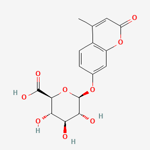 Chemical structure of 4-Methylumbelliferyl-β-D-glucuronide