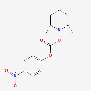 Chemical structure of 4-Nitrophenyl (2,2,6,6-tetramethylpiperidin-1-yl) carbonate