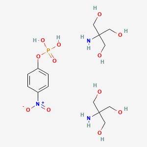 Chemical structure of 4-Nitrophenyl phosphate (ditromethamine)