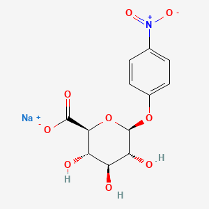 Chemical structure of 4-Nitrophenyl-beta-D-glucuronide sodium