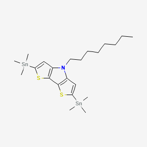 Chemical structure of 4-Octyl-2,6-bis(trimethylstannyl)-4H-dithieno[3,2-b:2',3'-d]pyrrole