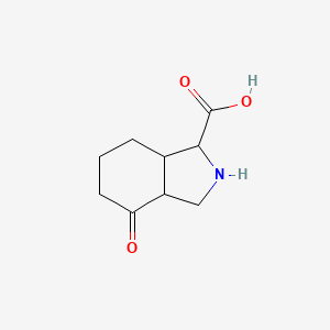 Chemical structure of 4-Oxo-octahydro-isoindole-1-carboxylic acid