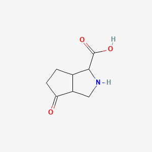 Chemical structure of 4-Oxo-octahydrocyclopenta[c]pyrrole-1-carboxylic acid