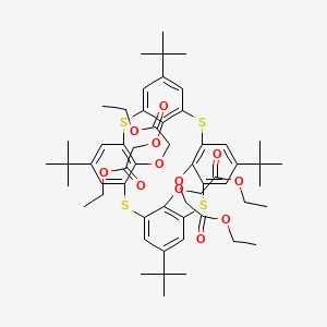 Chemical structure of 4-tert-Butyl-1-(ethoxycarbonylmethoxy)thiacalix[4]arene