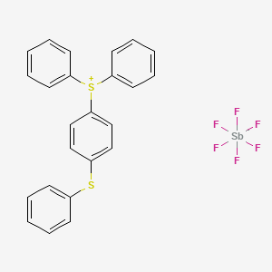 Chemical structure of 4-Thiophenyl phenyl diphenyl sulfonium hexafluoroantimonate